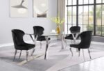 CHEYANNE UPHOLSTERED DINING SIDE CHAIR BLACK (SET OF 2) - Image 12