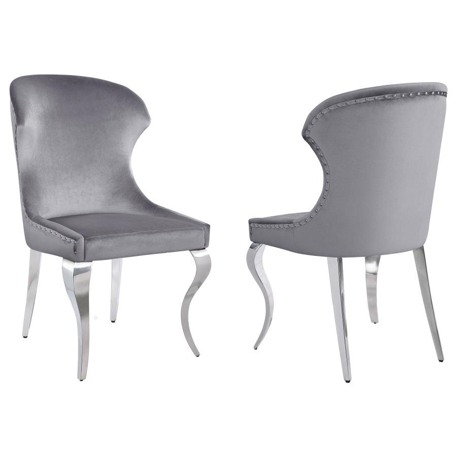 190743_001x900.jpg CHEYANNE UPHOLSTERED DINING SIDE CHAIR GREY (SET OF 2) - Image 1