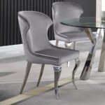 CHEYANNE UPHOLSTERED DINING SIDE CHAIR GREY (SET OF 2) - Image 2