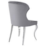 CHEYANNE UPHOLSTERED DINING SIDE CHAIR GREY (SET OF 2) - Image 8