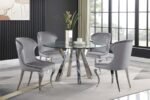 CHEYANNE UPHOLSTERED DINING SIDE CHAIR GREY (SET OF 2) - Image 12