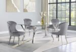 CHEYANNE UPHOLSTERED DINING SIDE CHAIR GREY (SET OF 2) - Image 13