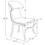 CHEYANNE UPHOLSTERED DINING SIDE CHAIR INK BLUE (SET OF 2) - Image 11