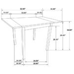 KELSO RECTANGULAR 52-INCH EXTENSION DINING TABLE CAPPUCCINO - Image 10