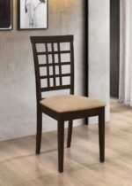 KELSO LATTICE BACK DINING SIDE CHAIR CAPPUCCINO (SET OF 2) - Image 2