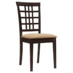 KELSO LATTICE BACK DINING SIDE CHAIR CAPPUCCINO (SET OF 2) - Image 3