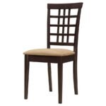 KELSO LATTICE BACK DINING SIDE CHAIR CAPPUCCINO (SET OF 2) - Image 4