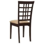 KELSO LATTICE BACK DINING SIDE CHAIR CAPPUCCINO (SET OF 2) - Image 6