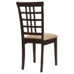 KELSO LATTICE BACK DINING SIDE CHAIR CAPPUCCINO (SET OF 2) - Image 8