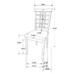KELSO LATTICE BACK DINING SIDE CHAIR CAPPUCCINO (SET OF 2) - Image 13