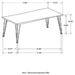 SHERMAN 71-INCH LIVE EDGE DINING TABLE NATURAL ACACIA - Image 9