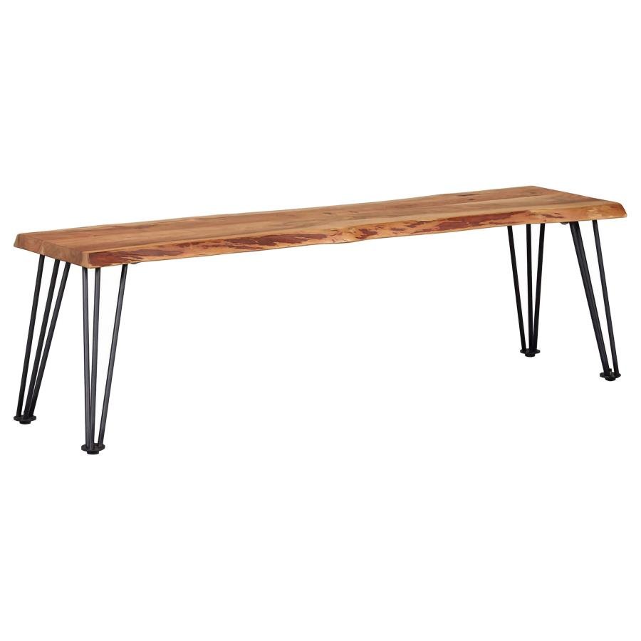 190913_02x900.jpg SHERMAN WOOD DINING BENCH NATURAL ACACIA - Image 1