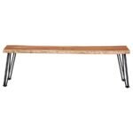 SHERMAN WOOD DINING BENCH NATURAL ACACIA - Image 3
