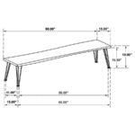 SHERMAN WOOD DINING BENCH NATURAL ACACIA - Image 7