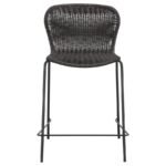 MCKINLEY FAUX RATTAN METAL COUNTER CHAIR BROWN (SET OF 2) - Image 4