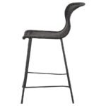 MCKINLEY FAUX RATTAN METAL COUNTER CHAIR BROWN (SET OF 2) - Image 6