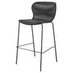 MCKINLEY FAUX RATTAN METAL BAR CHAIR BROWN (SET OF 2) - Image 5
