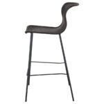 MCKINLEY FAUX RATTAN METAL BAR CHAIR BROWN (SET OF 2) - Image 6