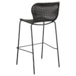 MCKINLEY FAUX RATTAN METAL BAR CHAIR BROWN (SET OF 2) - Image 7