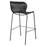 MCKINLEY FAUX RATTAN METAL BAR CHAIR BROWN (SET OF 2) - Image 8