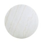 KELLA ROUND 50-INCH MARBLE TOP DINING TABLE WHITE MARBLE - Image 3