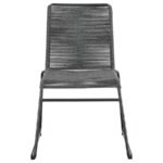 JEROME WOVEN ROPE STACKABLE SIDE CHAIR CHARCOAL (SET OF 2) - Image 4