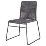JEROME WOVEN ROPE STACKABLE SIDE CHAIR CHARCOAL (SET OF 2) - Image 5