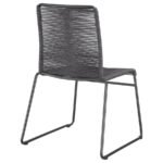 JEROME WOVEN ROPE STACKABLE SIDE CHAIR CHARCOAL (SET OF 2) - Image 8