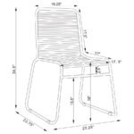 JEROME WOVEN ROPE STACKABLE SIDE CHAIR CHARCOAL (SET OF 2) - Image 13
