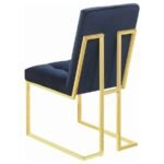 CISCO VELVET UPHOLSTERED DINING SIDE CHAIR GOLD (SET OF 2) - Image 7