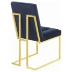 CISCO VELVET UPHOLSTERED DINING SIDE CHAIR GOLD (SET OF 2) - Image 9