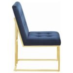 CISCO VELVET UPHOLSTERED DINING SIDE CHAIR GOLD (SET OF 2) - Image 10