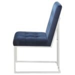 CISCO VELVET UPHOLSTERED DINING SIDE CHAIR CHROME (SET OF 2) - Image 5