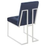 CISCO VELVET UPHOLSTERED DINING SIDE CHAIR CHROME (SET OF 2) - Image 6