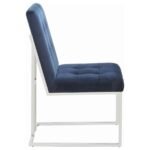 CISCO VELVET UPHOLSTERED DINING SIDE CHAIR CHROME (SET OF 2) - Image 8