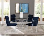 CISCO VELVET UPHOLSTERED DINING SIDE CHAIR CHROME (SET OF 2) - Image 11