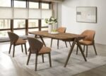 RANDOLPH 5-PIECE RECTANGULAR DINING TABLE SHEESHAM AND BROWN