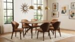 RANDOLPH 7-PIECE RECTANGULAR DINING TABLE SHEESHAM AND BROWN