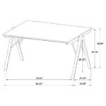 RANDOLPH 79-INCH RECTNAGULAR DINING TABLE SHEESHAM AND BROWN - Image 9
