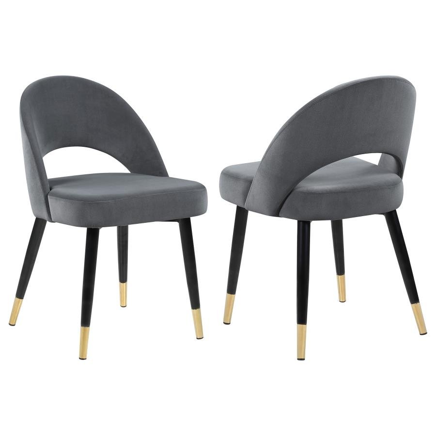 192542_001x900.jpg LINDSEY UPHOLSTERED DINING SIDE CHAIR GREY (SET OF 2) - Image 1