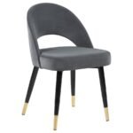 LINDSEY UPHOLSTERED DINING SIDE CHAIR GREY (SET OF 2) - Image 3