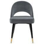 LINDSEY UPHOLSTERED DINING SIDE CHAIR GREY (SET OF 2) - Image 4