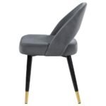 LINDSEY UPHOLSTERED DINING SIDE CHAIR GREY (SET OF 2) - Image 6