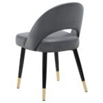 LINDSEY UPHOLSTERED DINING SIDE CHAIR GREY (SET OF 2) - Image 7