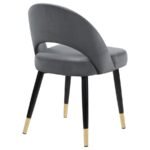 LINDSEY UPHOLSTERED DINING SIDE CHAIR GREY (SET OF 2) - Image 9