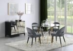 LINDSEY UPHOLSTERED DINING SIDE CHAIR GREY (SET OF 2) - Image 16