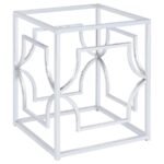 STARLIGHT SQUARE METAL DINING TABLE BASE CHROME