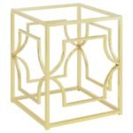 STARLIGHT SQUARE METAL DINING TABLE BASE BRASS