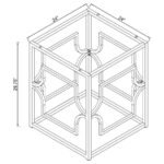 STARLIGHT SQUARE METAL DINING TABLE BASE BRASS - Image 2