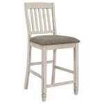 SARASOTA WOOD COUNTER CHAIR RUSTIC CREAM (SET OF 2) - Image 3